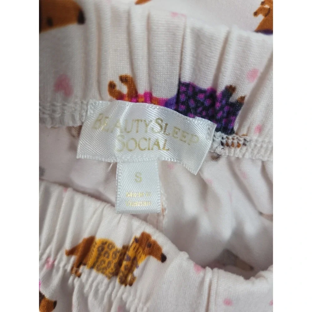 Beauty Sleep Social S Pajama Lounge Set Haute Dog Dachshunds in Sweaters Print